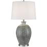 2_360 Lighting Dylan 28 1/4" Textured Silver Glaze Ceramic Table Lamp