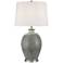 360 Lighting Dylan 28 1/4" Textured Silver Glaze Ceramic Table Lamp