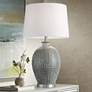 1_360 Lighting Dylan 28 1/4" Textured Silver Glaze Ceramic Table Lamp