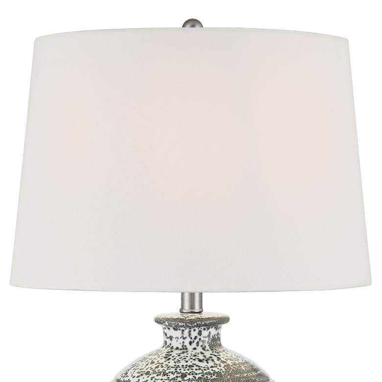 Image 3 360 Lighting Dylan 28 1/4" Textured Silver Glaze Ceramic Table Lamp more views