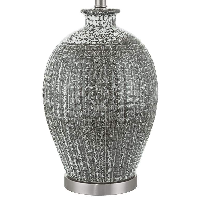 Image 6 360 Lighting Dylan 28 1/4" Textured Silver Glaze Ceramic Table Lamp more views
