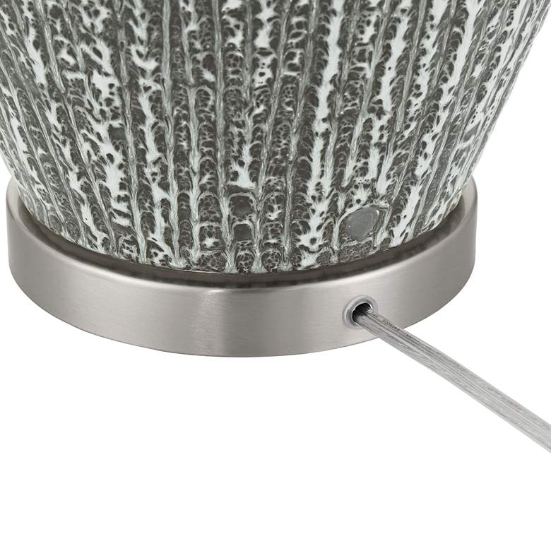 Image 7 360 Lighting Dylan 28 1/4" Textured Silver Glaze Ceramic Table Lamp more views