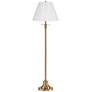 Thumbnail1 of 360 Lighting Dyna 58" Antique Brass White Pleated Shade Floor Lamp