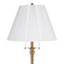 Thumbnail2 of 360 Lighting Dyna 58" Antique Brass White Pleated Shade Floor Lamp more views