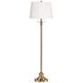 Thumbnail1 of 360 Lighting Dyna 58" Antique Brass White Pleated Shade Floor Lamp