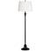 360 Lighting Dyna 58" High Pleated Shade Black 2-Light Floor Lamp