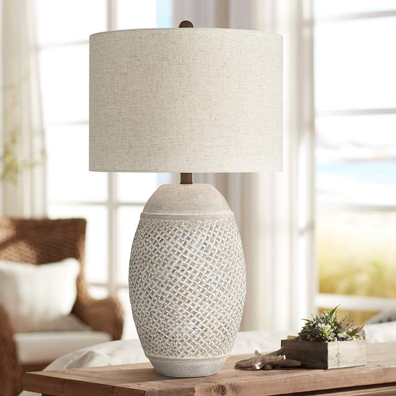 Image 1 360 Lighting Eldora 29 1/2" High Coastal Beige Contemporary Table Lamp