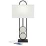 Thumbnail2 of 360 Lighting Eleanor 32 1/4" Black and White Marble Modern Table Lamp