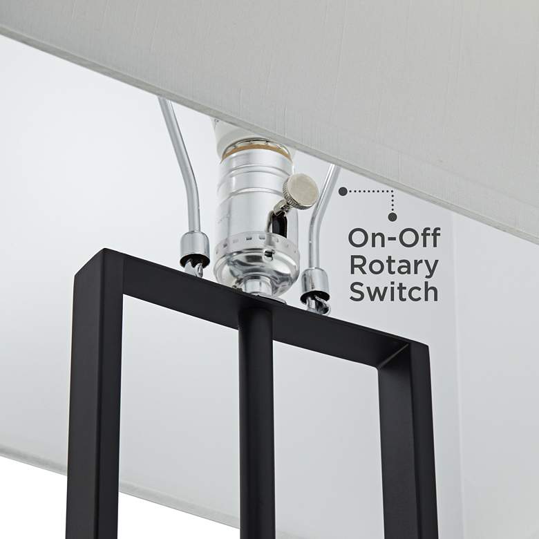 Image 4 360 Lighting Eleanor 32 1/4" Black and White Marble Modern Table Lamp more views