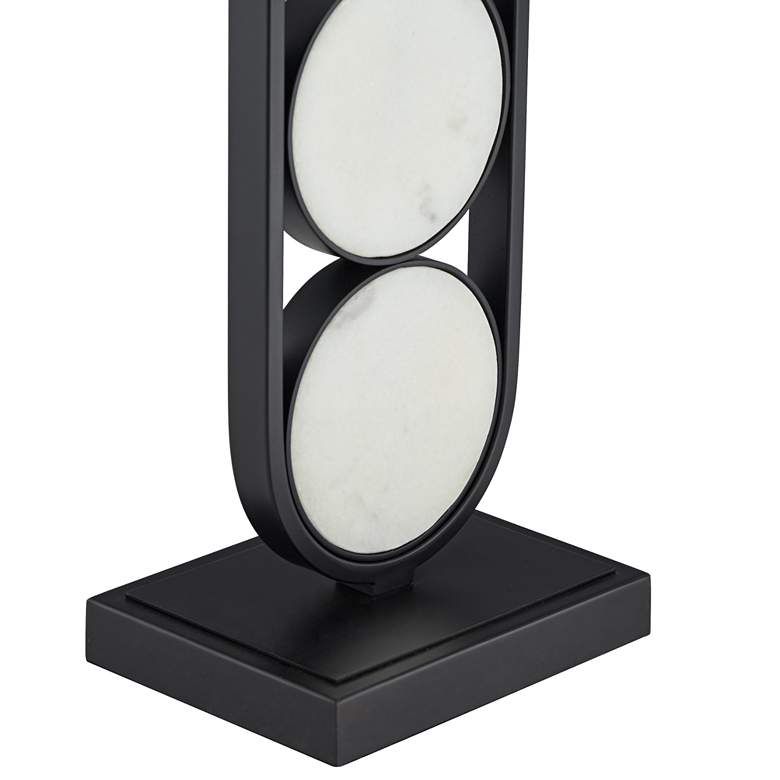 Image 5 360 Lighting Eleanor 32 1/4 inch Black and White Marble Modern Table Lamp more views