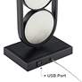 6_360 Lighting Eleanor 32 1/4" Black and White Marble Modern Table Lamp more views