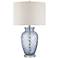 360 Lighting Electra 27 3/4" High Modern Blue Art Glass Table Lamp