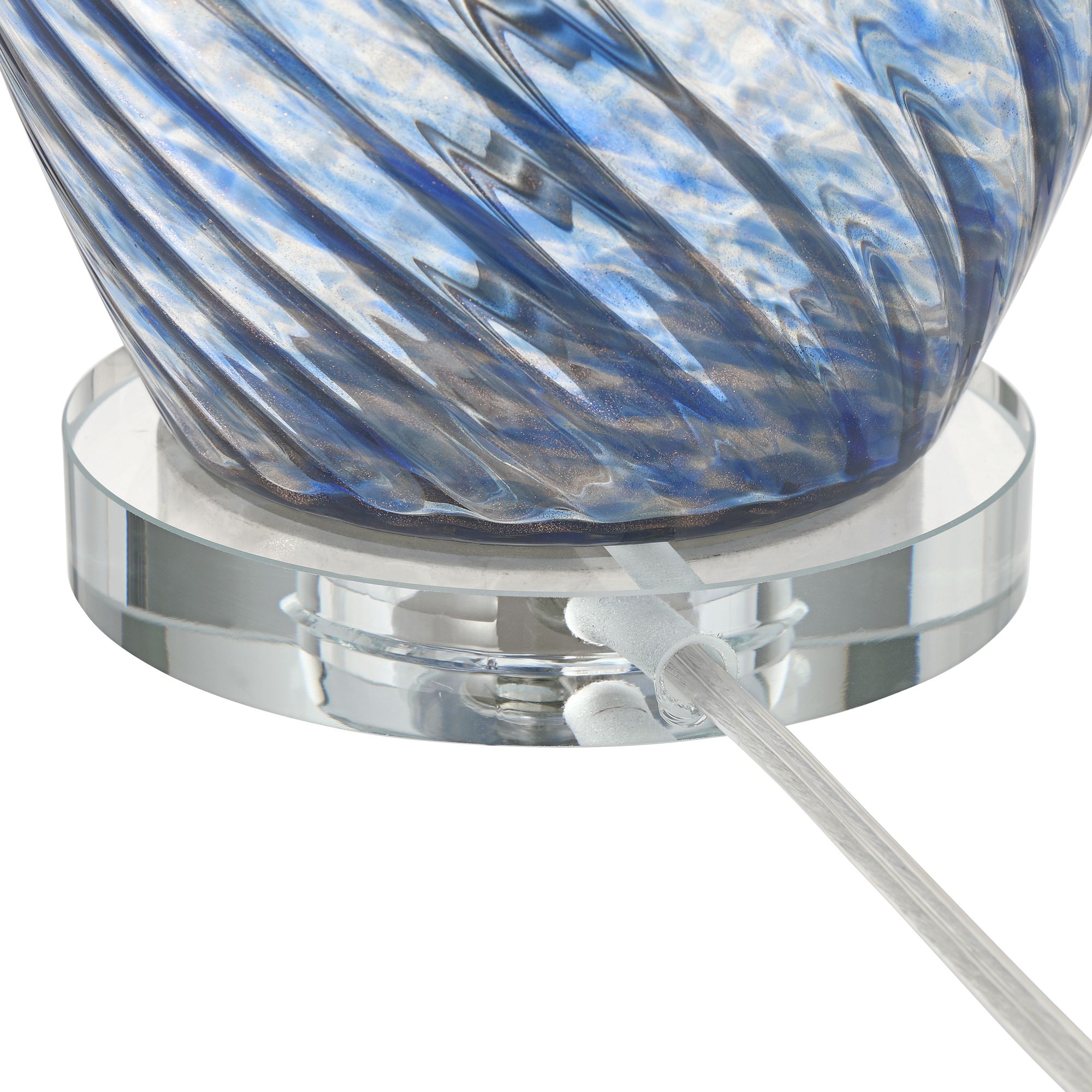 Watch A Video About the Electra Blue Art Glass Table Lamp