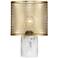 360 Lighting Elijah 11 1/2" High Brass and Faux Marble Accent Lamp