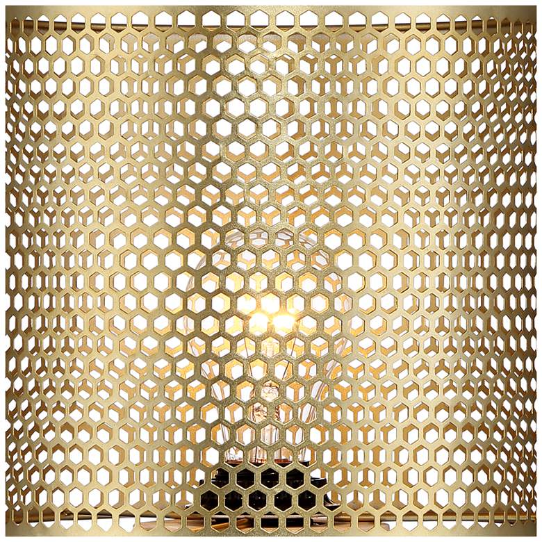 Image 4 360 Lighting Elijah 11 1/2 inch High Brass and Faux Marble Accent Lamp more views