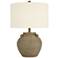 360 Lighting Eliza 25 1/2" High Rustic Musk Green Jar Table Lamp