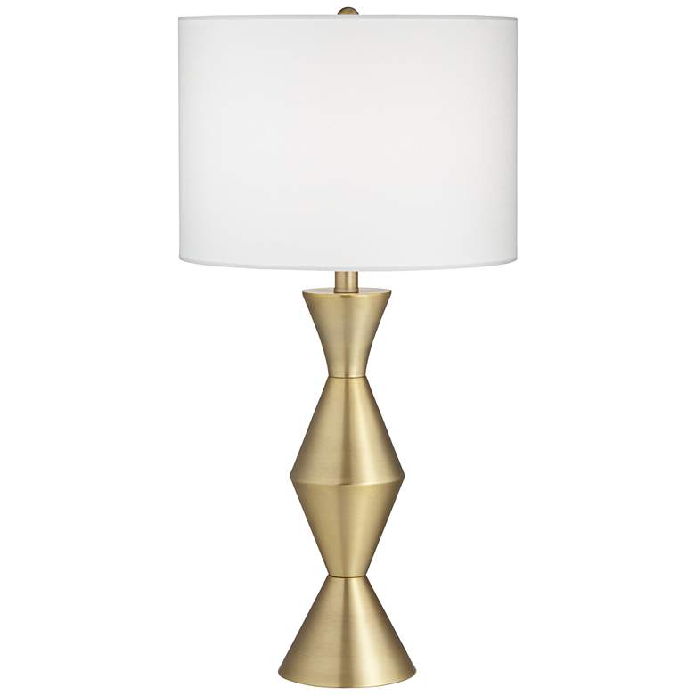 Image 2 360 Lighting Elka 28" Brass Finish Metal Modern Table Lamp