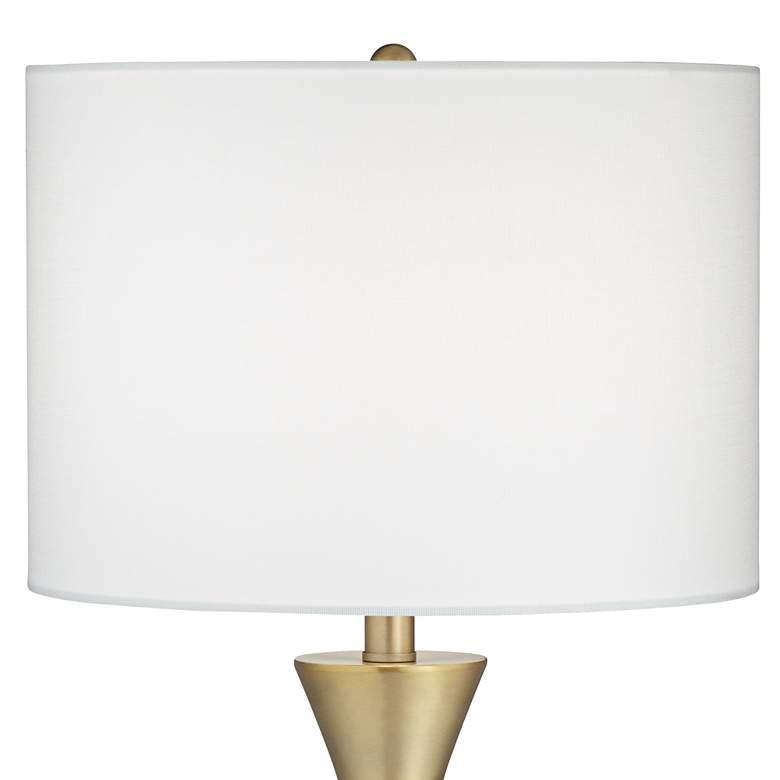 Image 4 360 Lighting Elka 28" Brass Finish Metal Modern Table Lamp more views