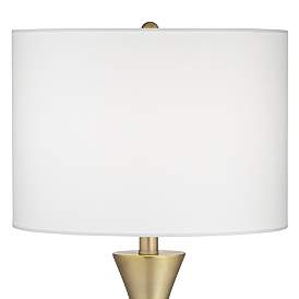 Image4 of 360 Lighting Elka 28" High Brass Finish Modern Table Lamps Set of 2 more views