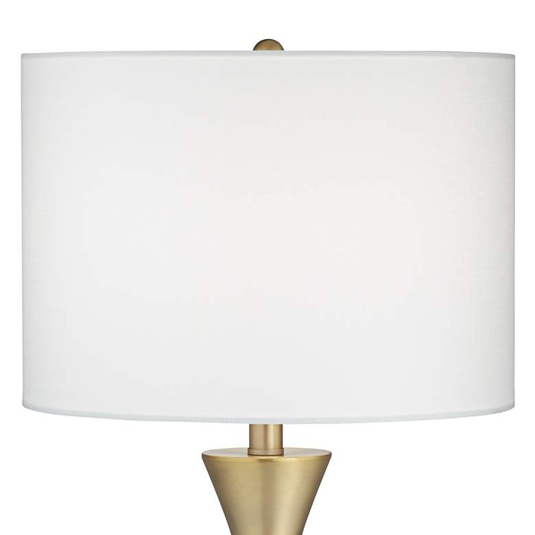Image 4 360 Lighting Elka 28 inch High Brass Finish Modern Table Lamps Set of 2 more views