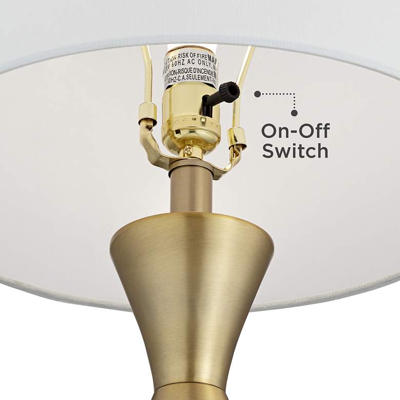 Image 5 360 Lighting Elka 28" High Brass Finish Modern Table Lamps Set of 2 more views