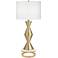 360 Lighting Elka 31 3/4" Modern Brass Lamp with Round Riser