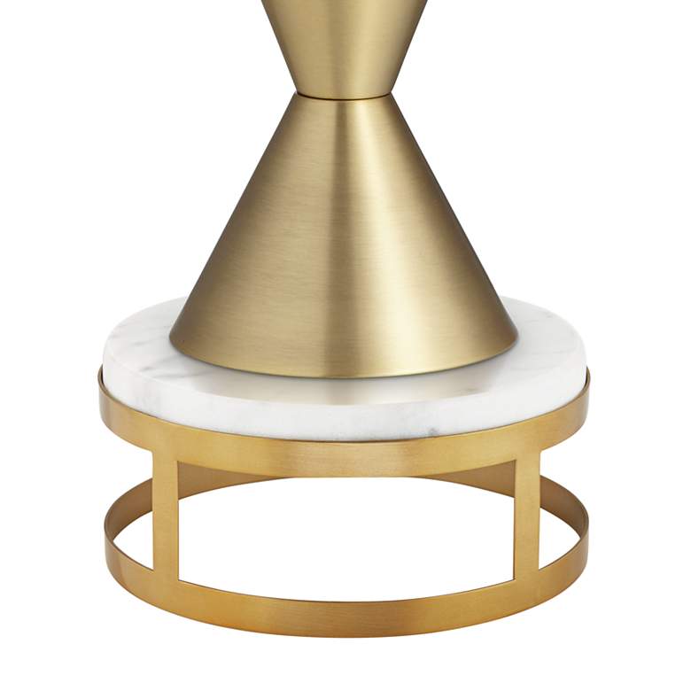 Image 5 360 Lighting Elka 31 3/4 inch Modern Brass Lamp with Round Riser more views