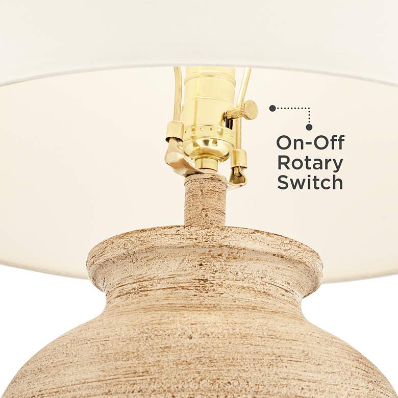 Image 5 360 Lighting Elko 27.6" Rustic Sandstone Jar Table Lamp more views