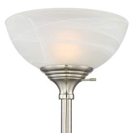 Image4 of 360 Lighting Ellery 72" Nickel Tree Torchiere 3-Light Floor Lamp more views