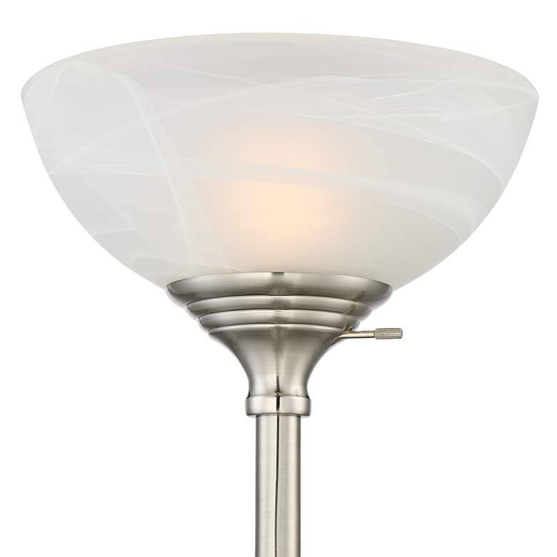 Image 4 360 Lighting Ellery 72 inch Nickel Tree Torchiere 3-Light Floor Lamp more views