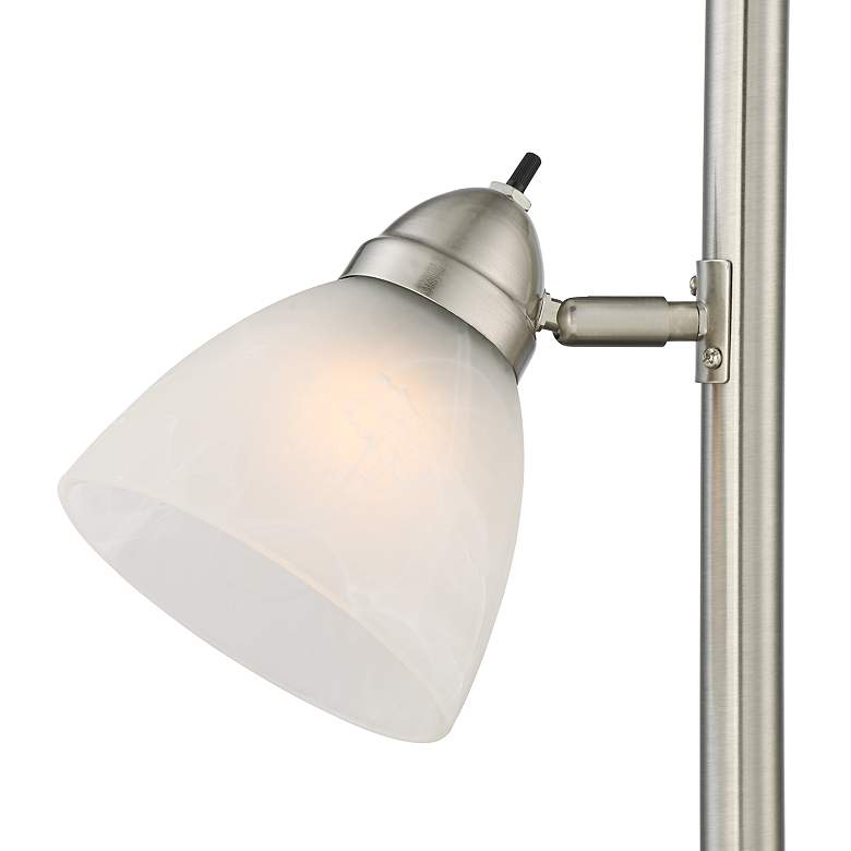 Image 5 360 Lighting Ellery 72" Nickel Tree Torchiere 3-Light Floor Lamp more views