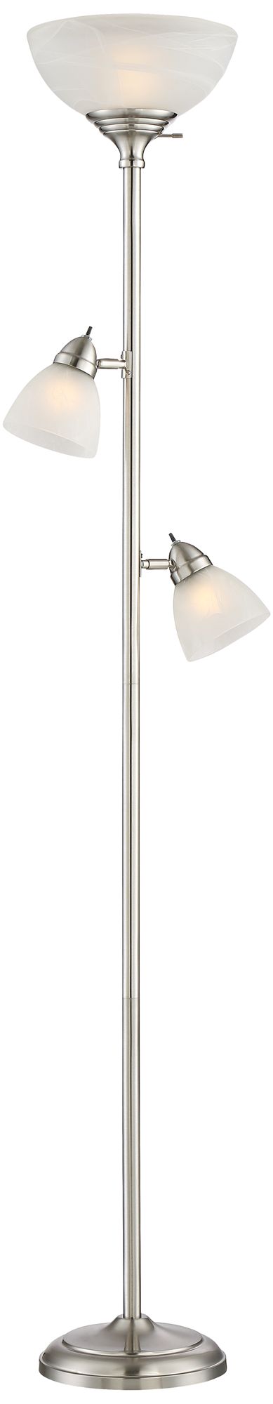Watch A Video About the Ellery Brushed Nickel Tree Torchiere Floor Lamp