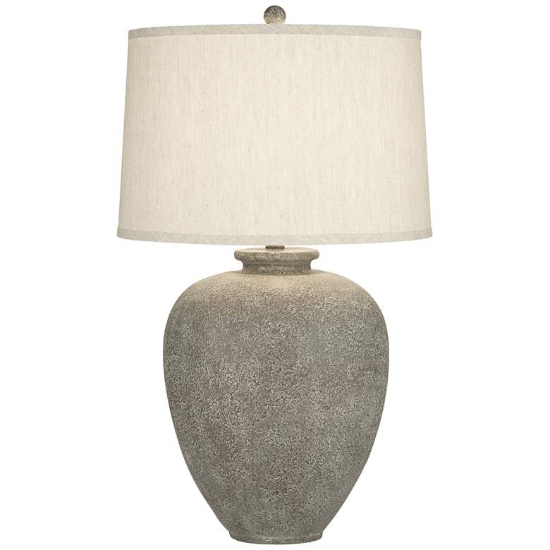 Image 2 360 Lighting Eloy 28 inch High Faux Gray Stone Modern Coastal Table Lamp