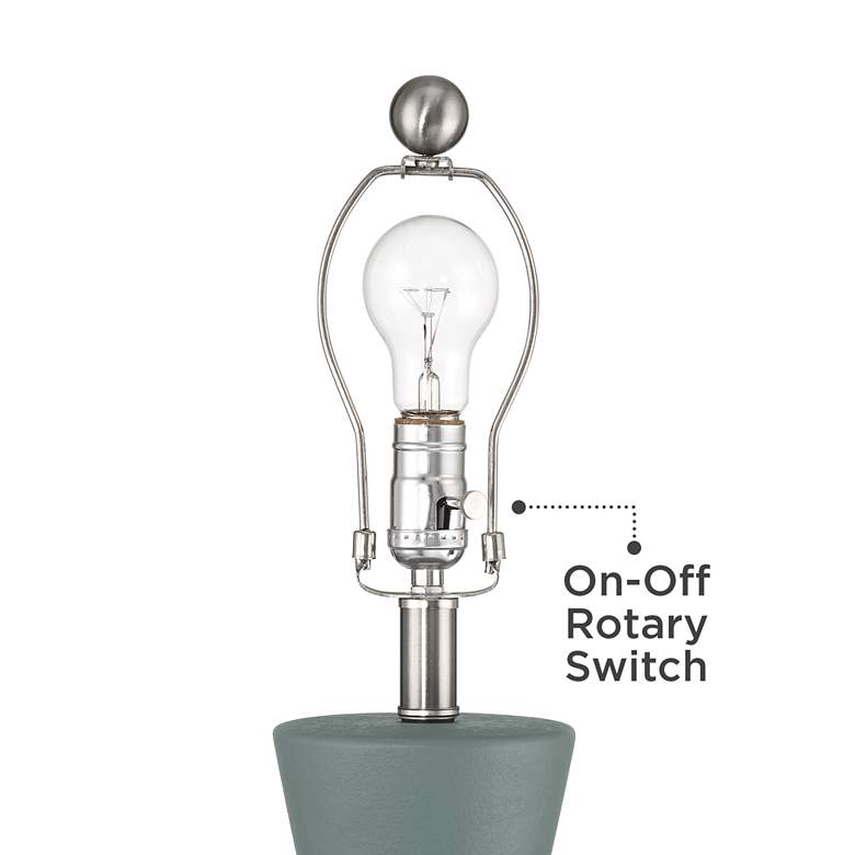Image 6 360 Lighting Emil 21 1/2" High Light Gray Modern Ceramic Table Lamp more views