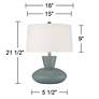360 Lighting Emil 21 1/2" High Light Gray Modern Ceramic Table Lamp in scene