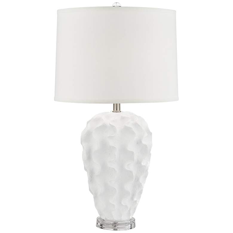 Image 2 360 Lighting Emilia 28 1/2" White Ruffles Textured Vase Table Lamp