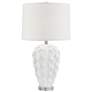 360 Lighting Emilia 28 1/2" White Ruffles Textured Vase Table Lamp
