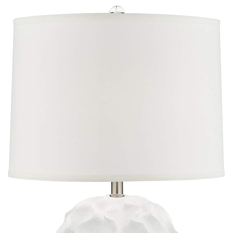 Image 4 360 Lighting Emilia 28 1/2 inch White Ruffles Textured Vase Table Lamp more views