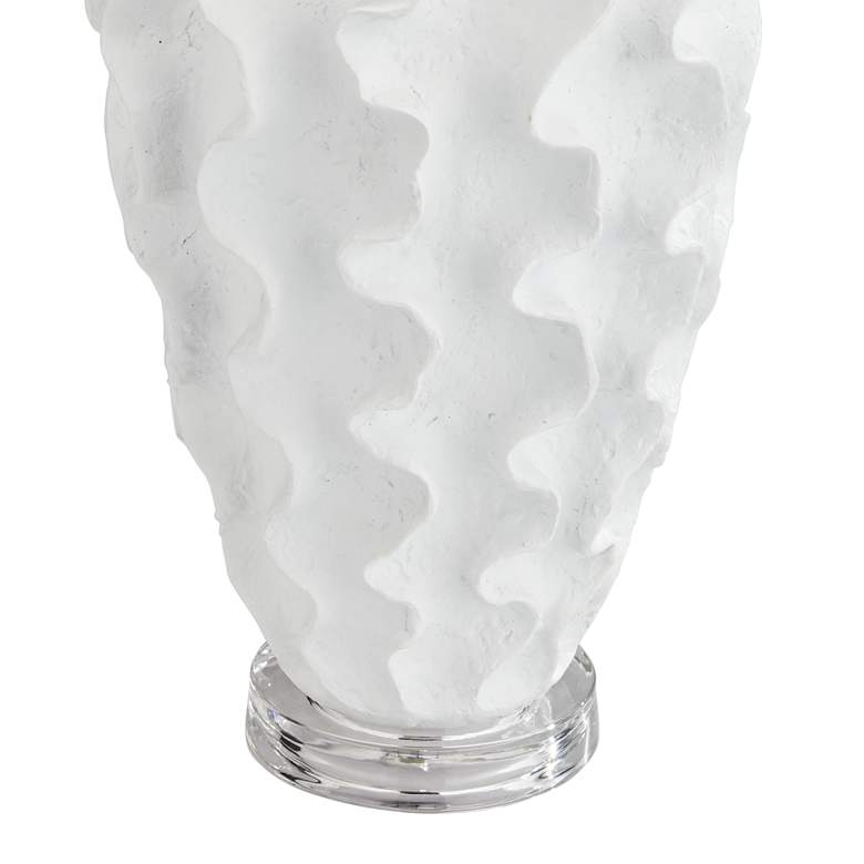 Image 6 360 Lighting Emilia 28 1/2 inch White Ruffles Textured Vase Table Lamp more views