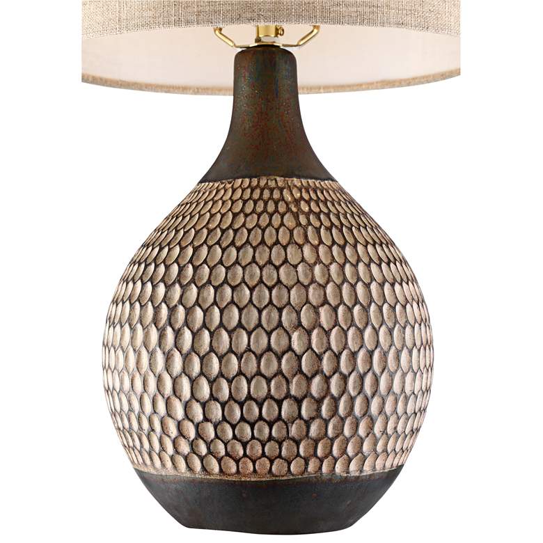 Image 6 360 Lighting Emma 21" Brown Ceramic Mid-Century Table Lamps Set of 2 more views