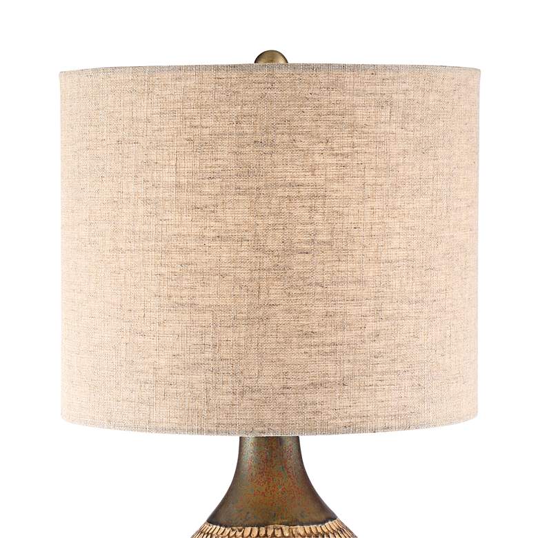 Image 5 360 Lighting Emma 21" High Textured Ceramic Mid-Century Table Lamp more views