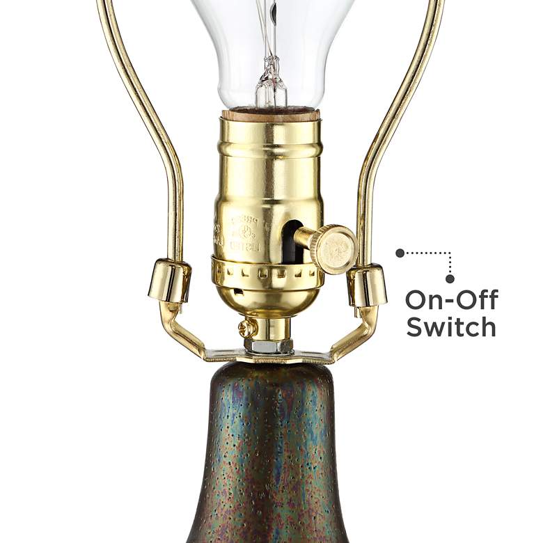 Image 6 360 Lighting Emma 21" High Textured Ceramic Mid-Century Table Lamp more views