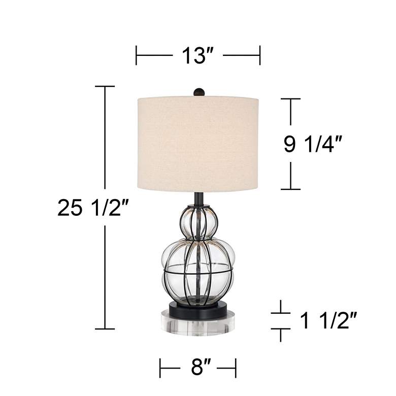 Image 6 360 Lighting Eric 25 1/2" Blown Glass Gourd Lamps with Acrylic Risers more views
