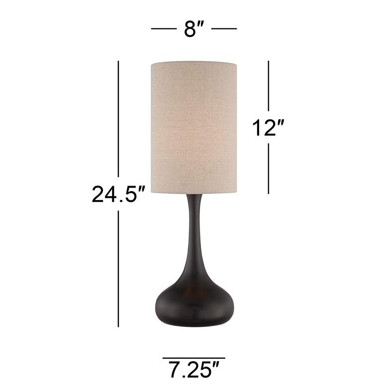 Image 5 360 Lighting Espresso Bronze 24 1/2" Droplet Table Lamps Set of 2 more views