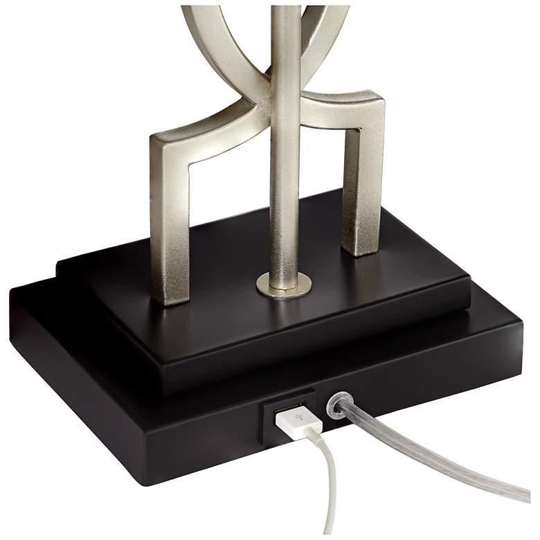 Image 6 360 Lighting Evan 28 1/2" Modern USB Lamps Set of 2 with Marble Risers more views