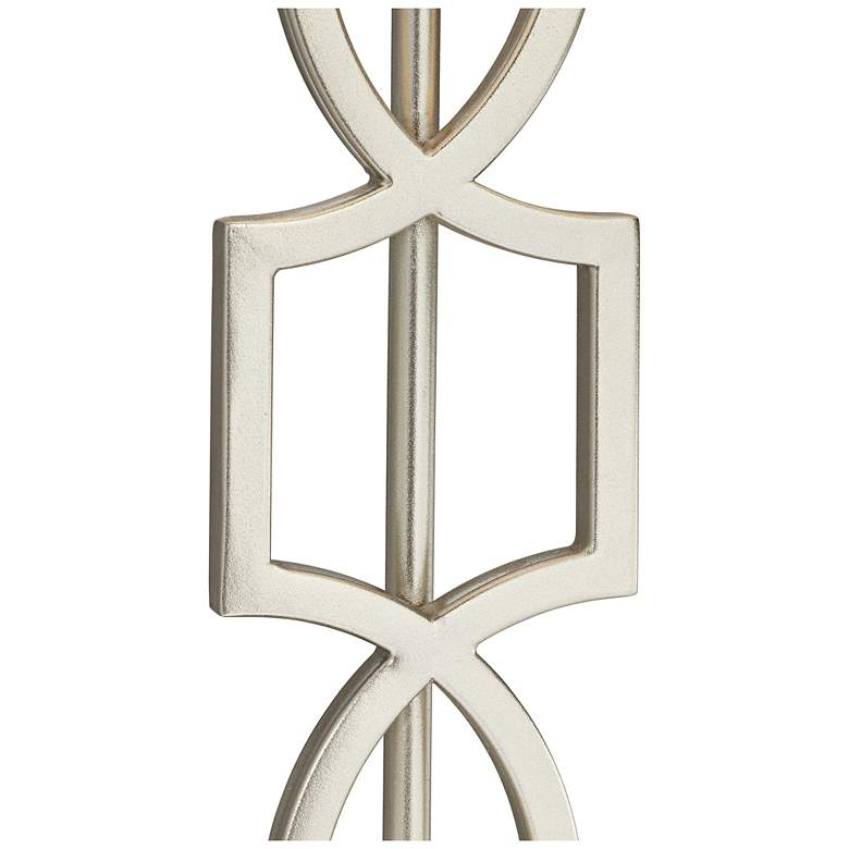Image 4 360 Lighting Evan Brushed Nickel Lamps with White Marble Risers Set of 2 more views