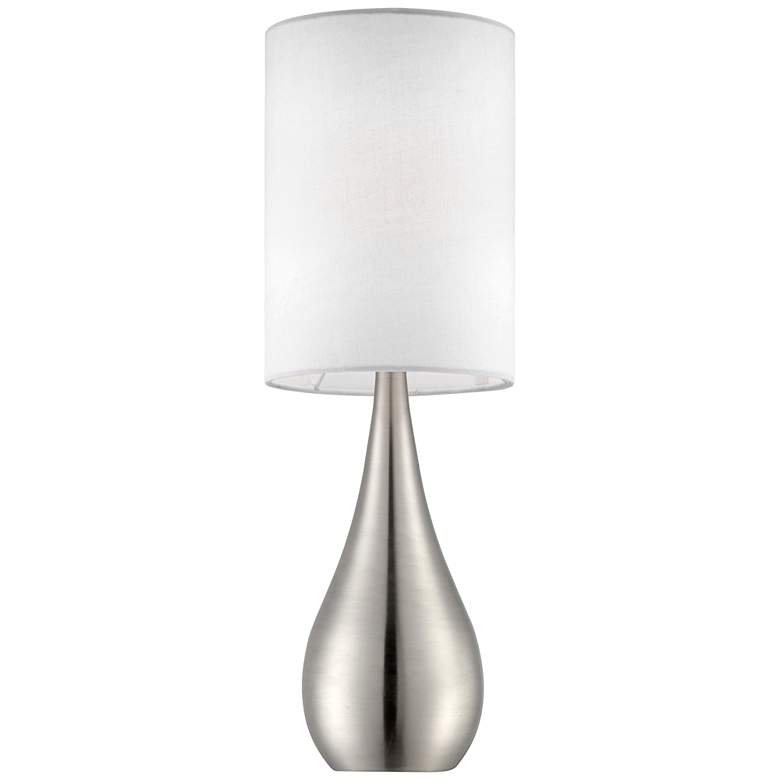 Image 6 360 Lighting Evans 21 inch Teardrop Brushed Nickel Table Lamps Set of 2 more views