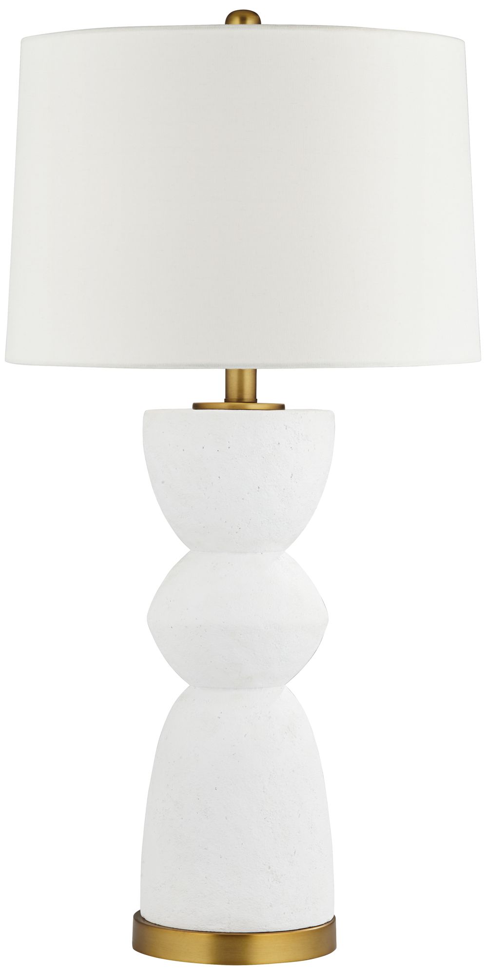 360 Lighting Evelyn 29 1/2" Matte White and Gold Modern Table Lamp