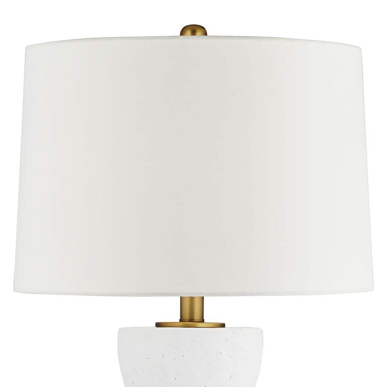 Image 4 360 Lighting Evelyn 29 1/2 inch Matte White and Gold Modern Table Lamp more views
