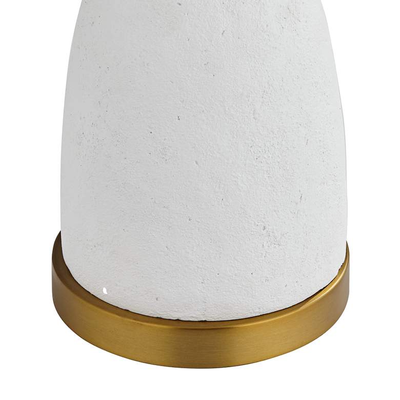 Image 7 360 Lighting Evelyn 29 1/2 inch Matte White and Gold Modern Table Lamp more views